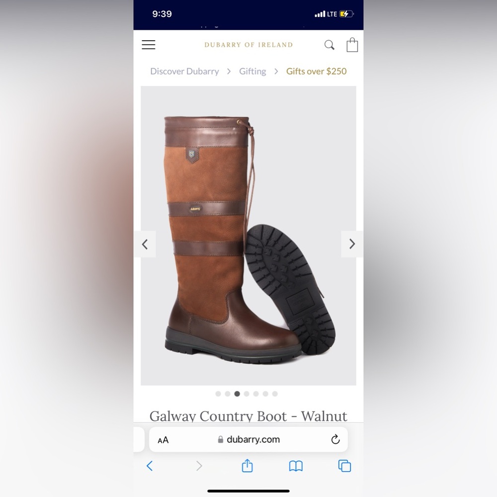 DUBARRY galway boot - walnut - size 7